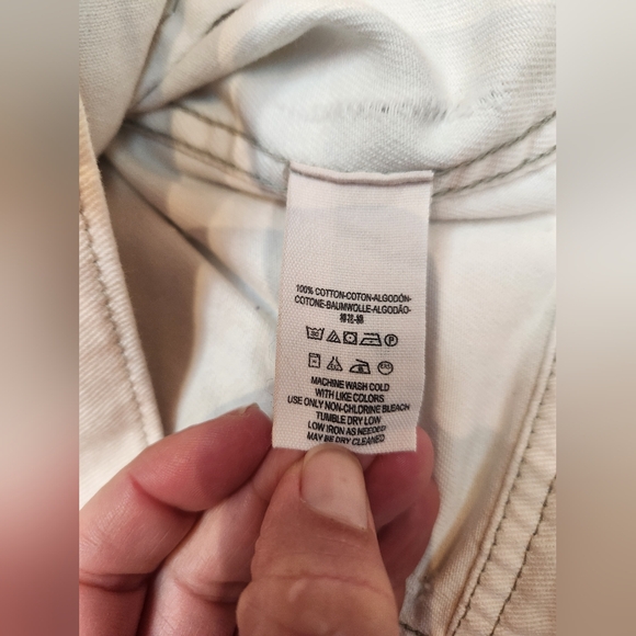 Free People White and Gray Distressed Jean Jacket - Picture 10 of 11